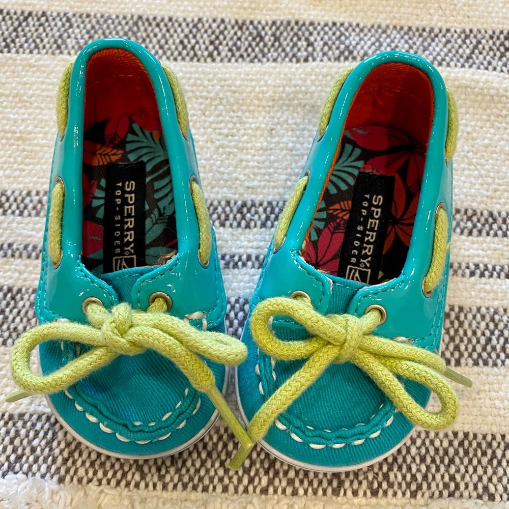 Baby Sperry’s. Size US 1M. Adorable!!